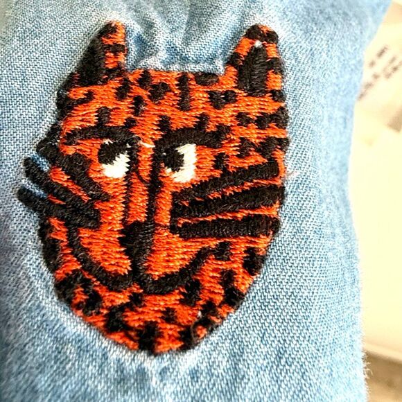 NWT Stella McCartney Kids Baby Printed Denim Overalls in Azure-Blue.  Size 3 Mon - Picture 7 of 14